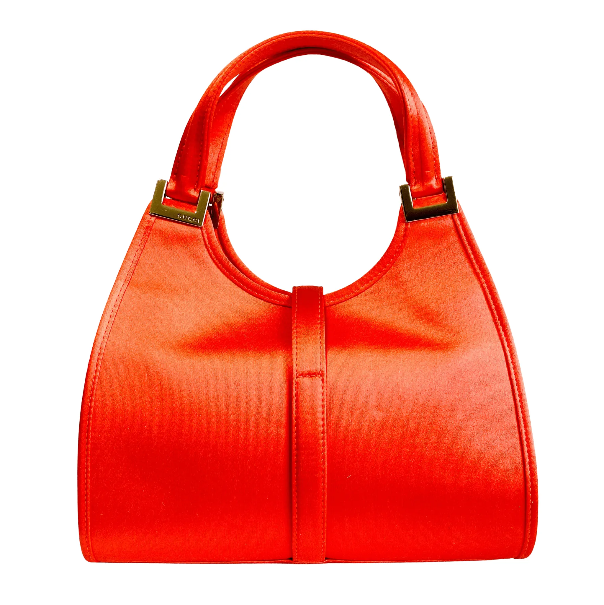 Orange Satin Mini Jackie Handbag