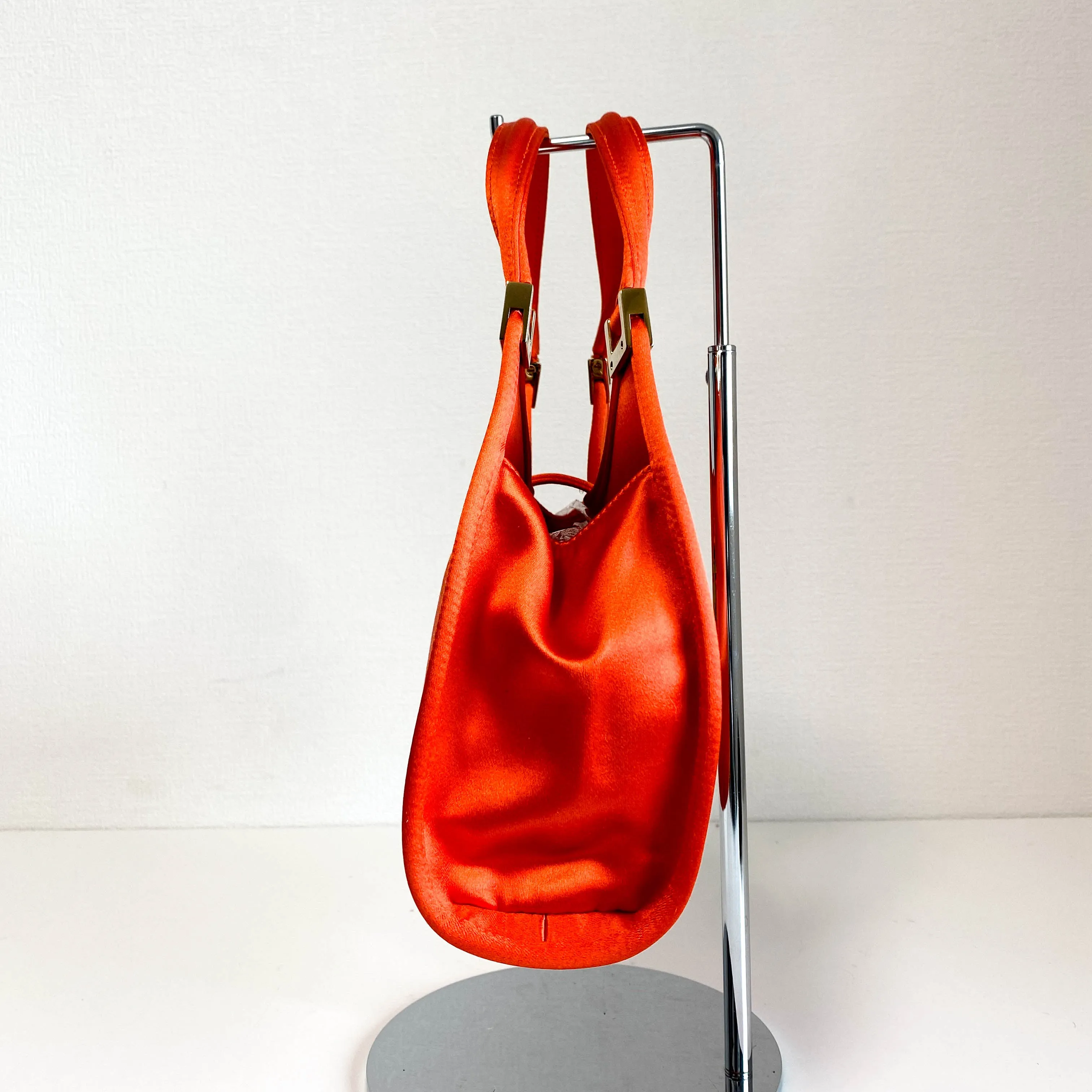 Orange Satin Mini Jackie Handbag