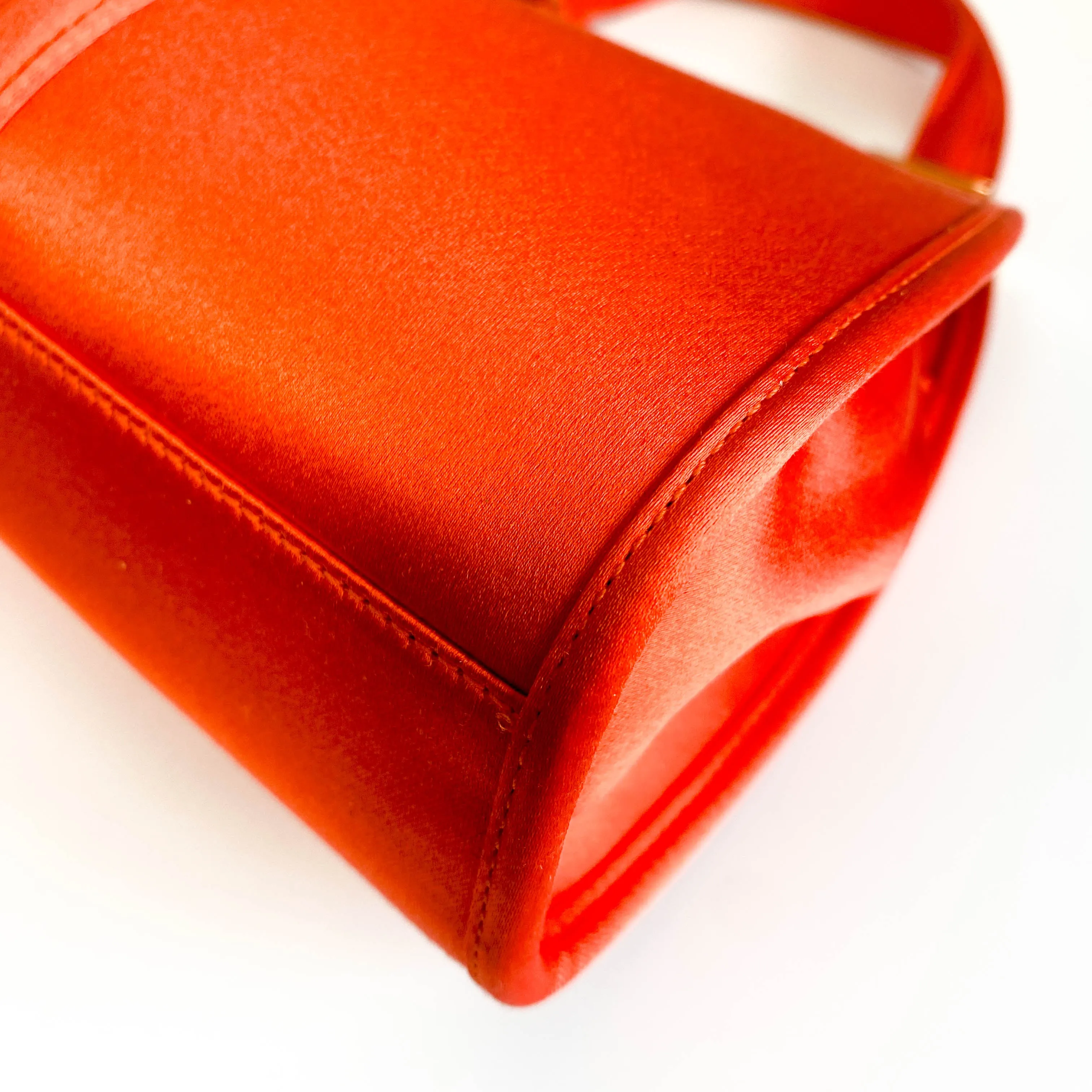 Orange Satin Mini Jackie Handbag