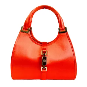 Orange Satin Mini Jackie Handbag
