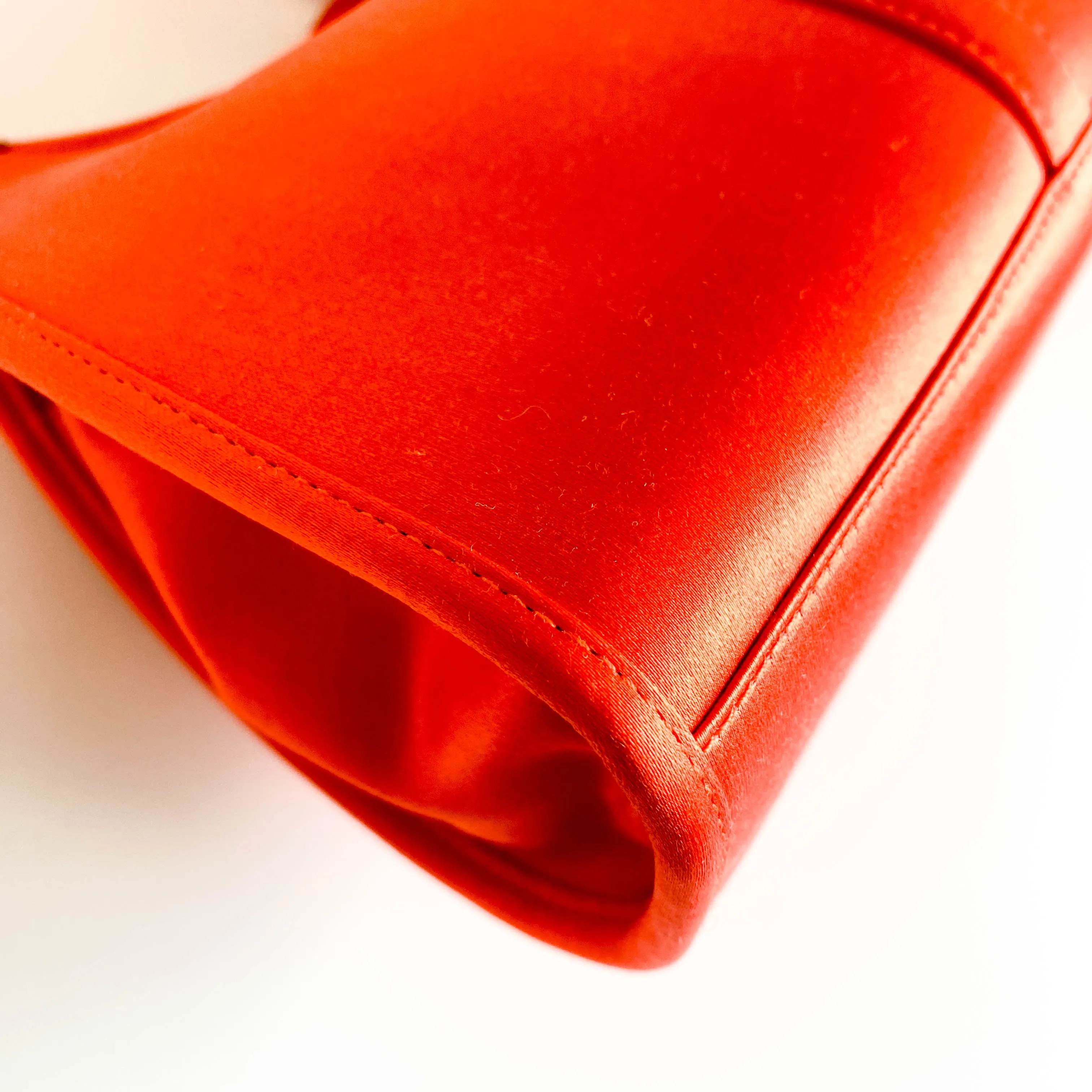 Orange Satin Mini Jackie Handbag