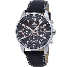 Orient Chronograph Quartz Brown Dial Men's Watch RA-KV0006Y10B