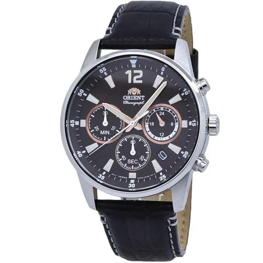Orient Chronograph Quartz Brown Dial Men's Watch RA-KV0006Y10B
