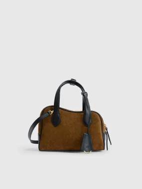 Ormelle Cannella/Black Suede/Leather Top handle bag
