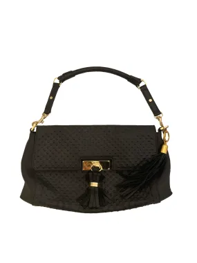 Ostrich Embossed Handbag