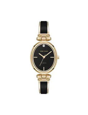 Oval Diamond Accented Bangle Watch