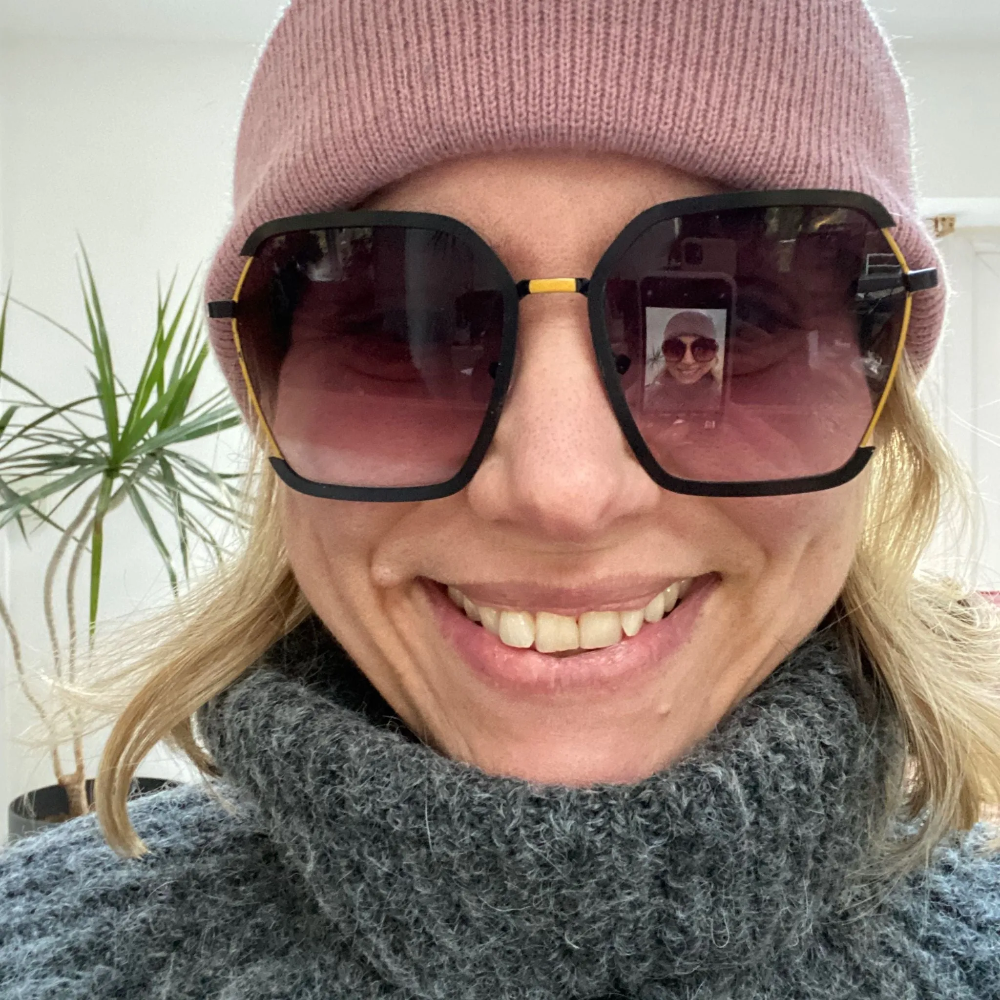 Oversized Half Frame Sunglasses