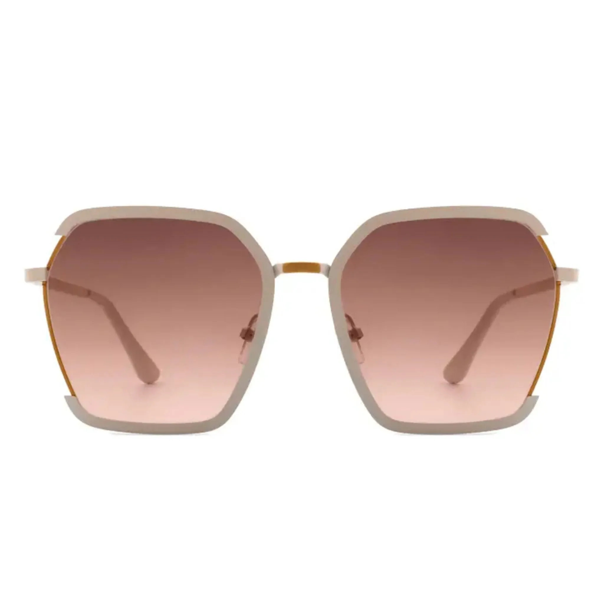 Oversized Half Frame Sunglasses