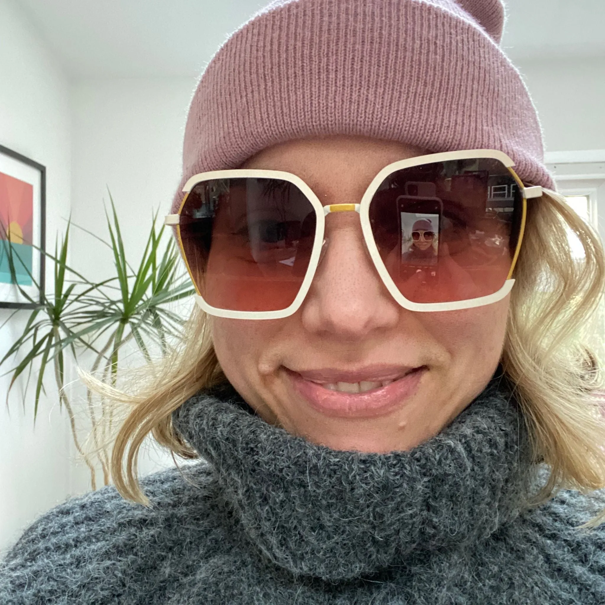 Oversized Half Frame Sunglasses