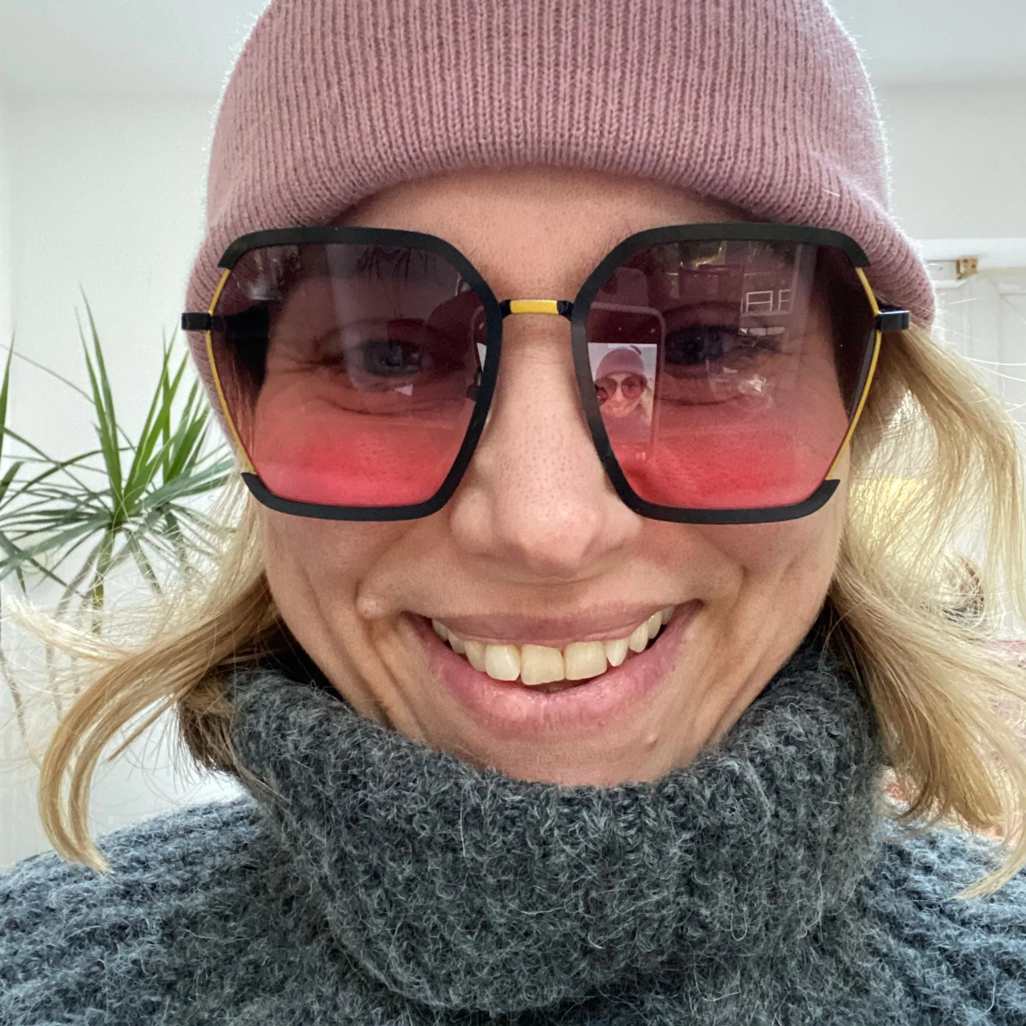 Oversized Half Frame Sunglasses