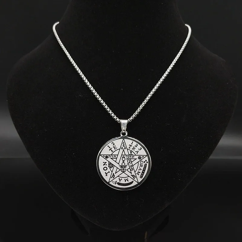 Pentagram Gold Pendants Necklace