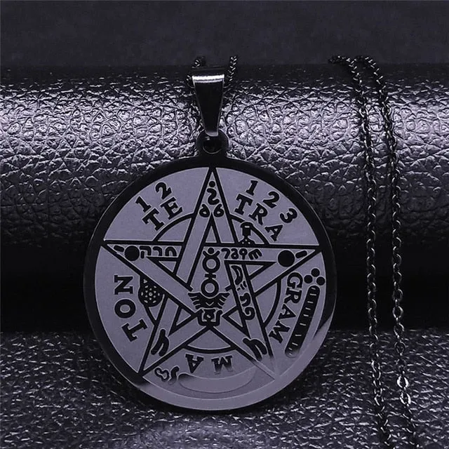 Pentagram Gold Pendants Necklace