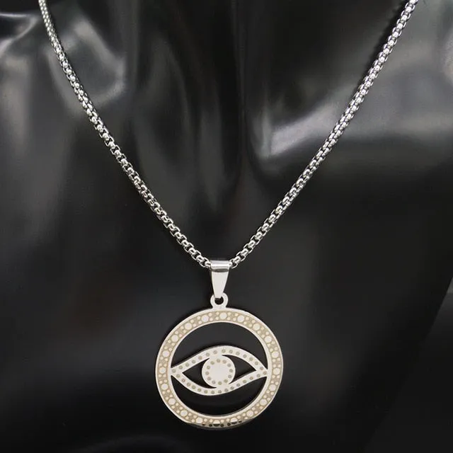 Pentagram Gold Pendants Necklace