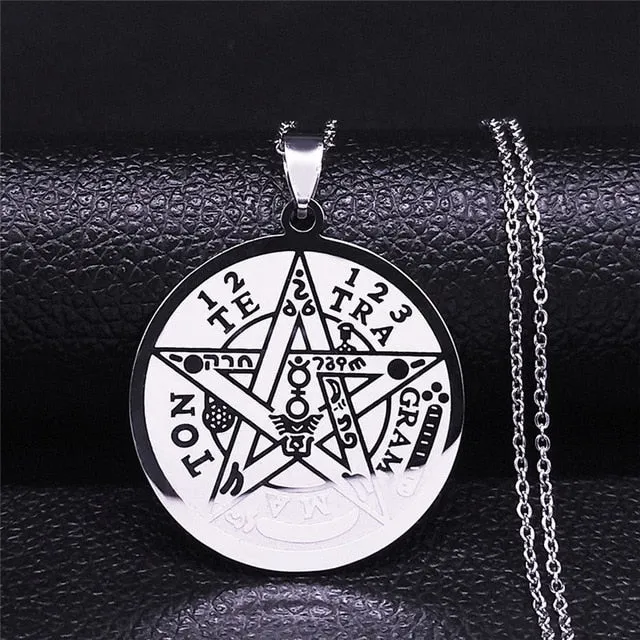 Pentagram Gold Pendants Necklace