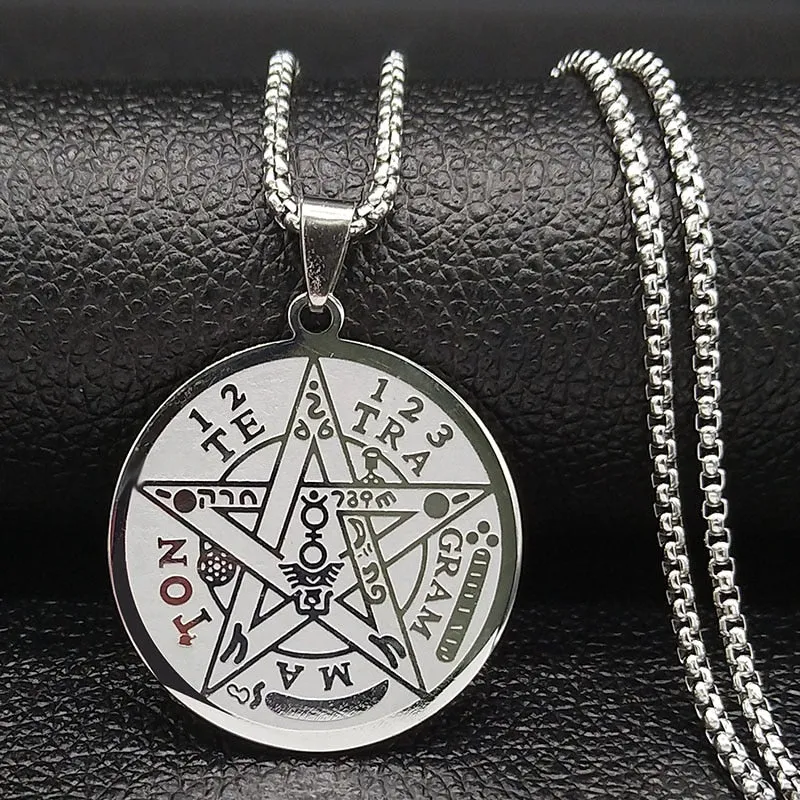Pentagram Gold Pendants Necklace