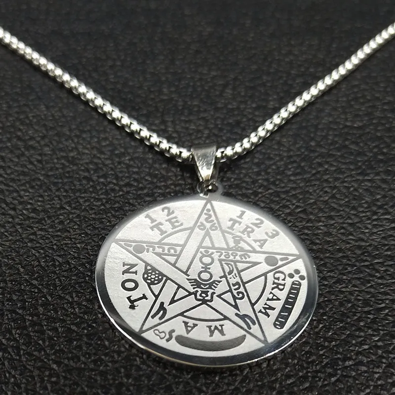 Pentagram Gold Pendants Necklace