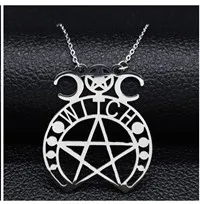 Pentagram Gold Pendants Necklace