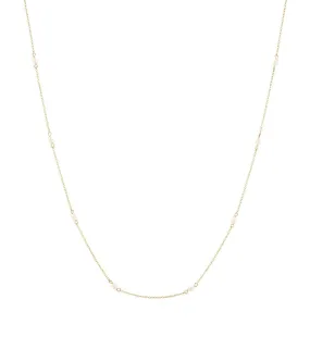 Perla Mini Necklace Multi White Gold