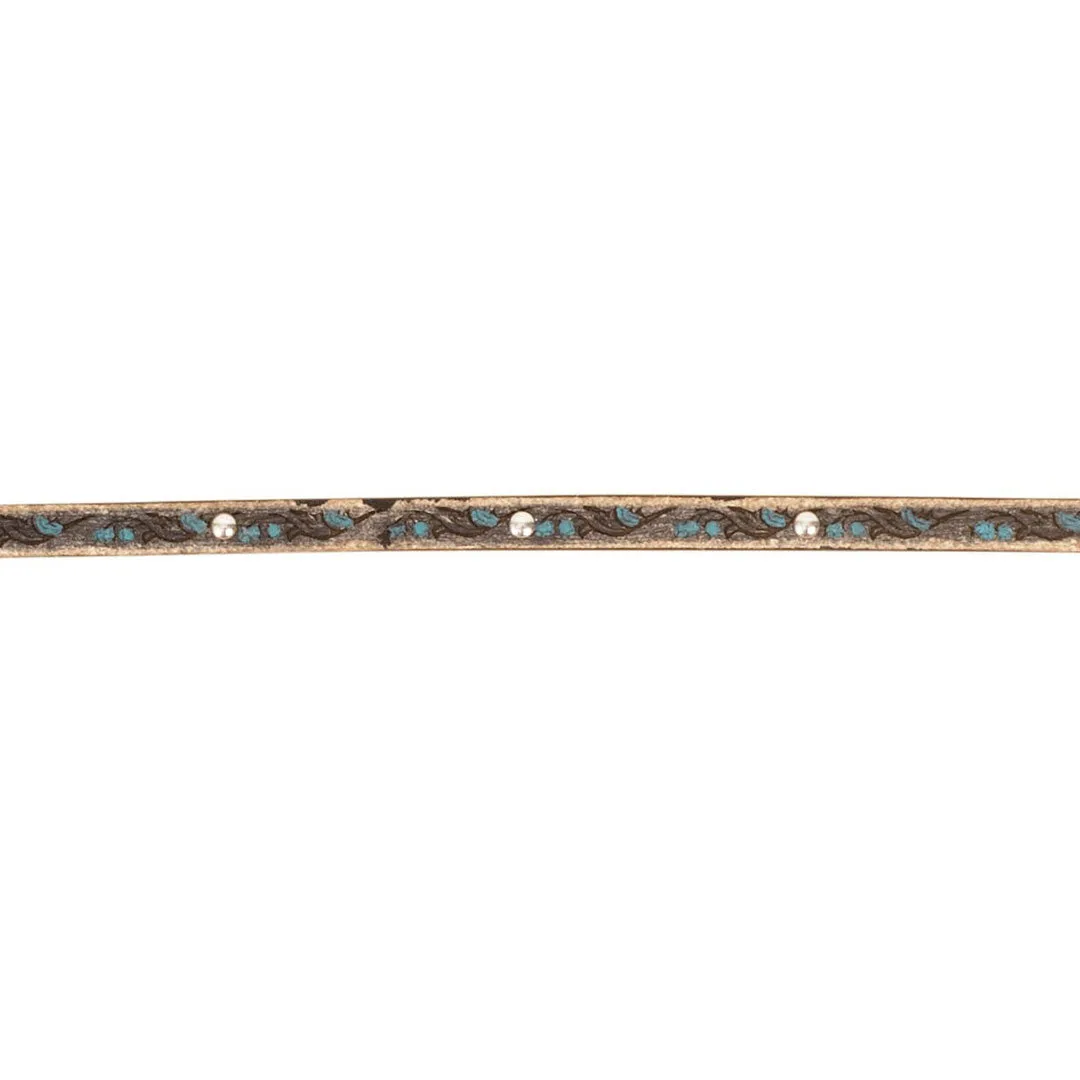 Phunky Horse Studded Tooled Leather Cowboy Hat Band