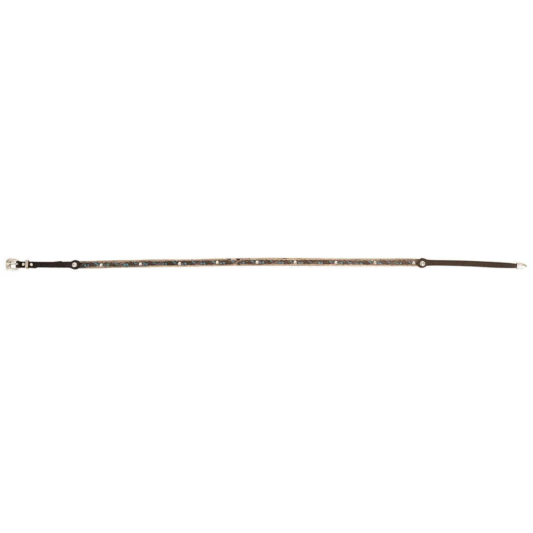 Phunky Horse Studded Tooled Leather Cowboy Hat Band