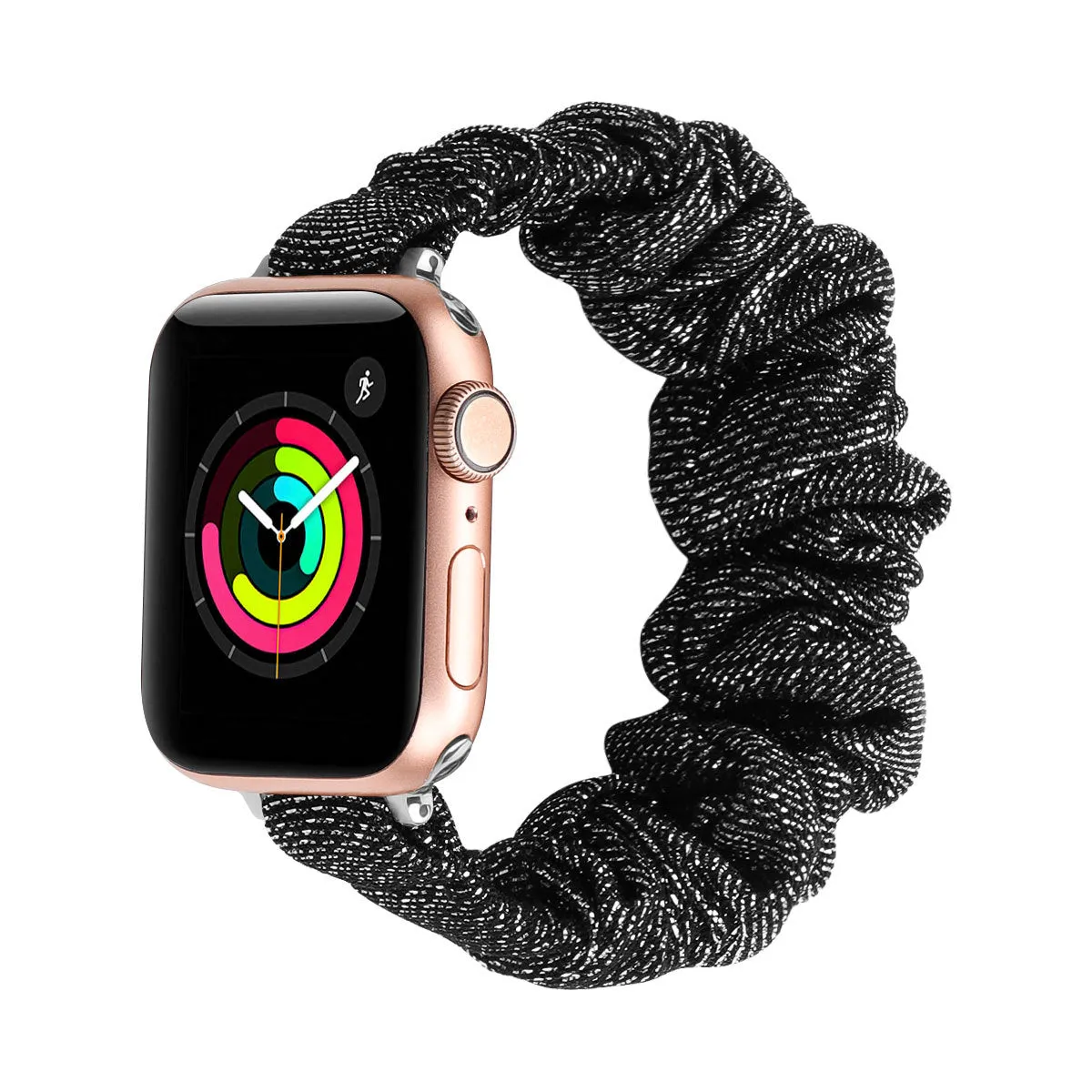 Polyester wreath scrunchy watch band W24MAW8394