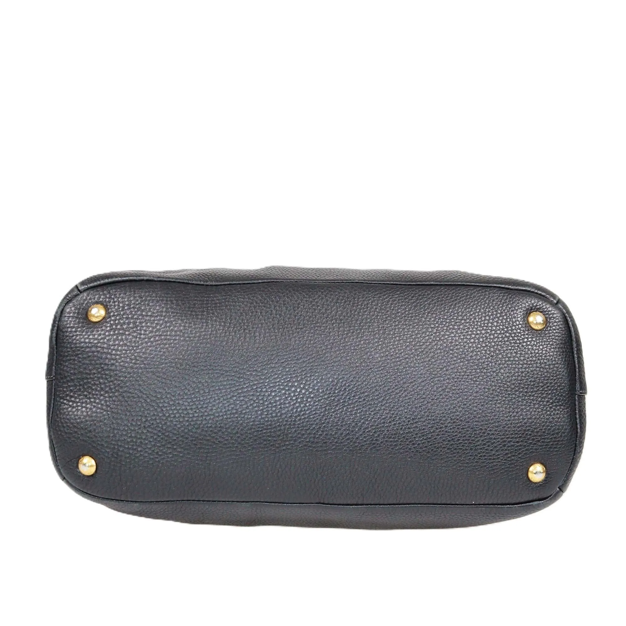 Prada Black Vitello Daino Hobo