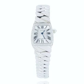 Pre-owned Cartier La Donna 18ct White Gold Diamond Set Watch