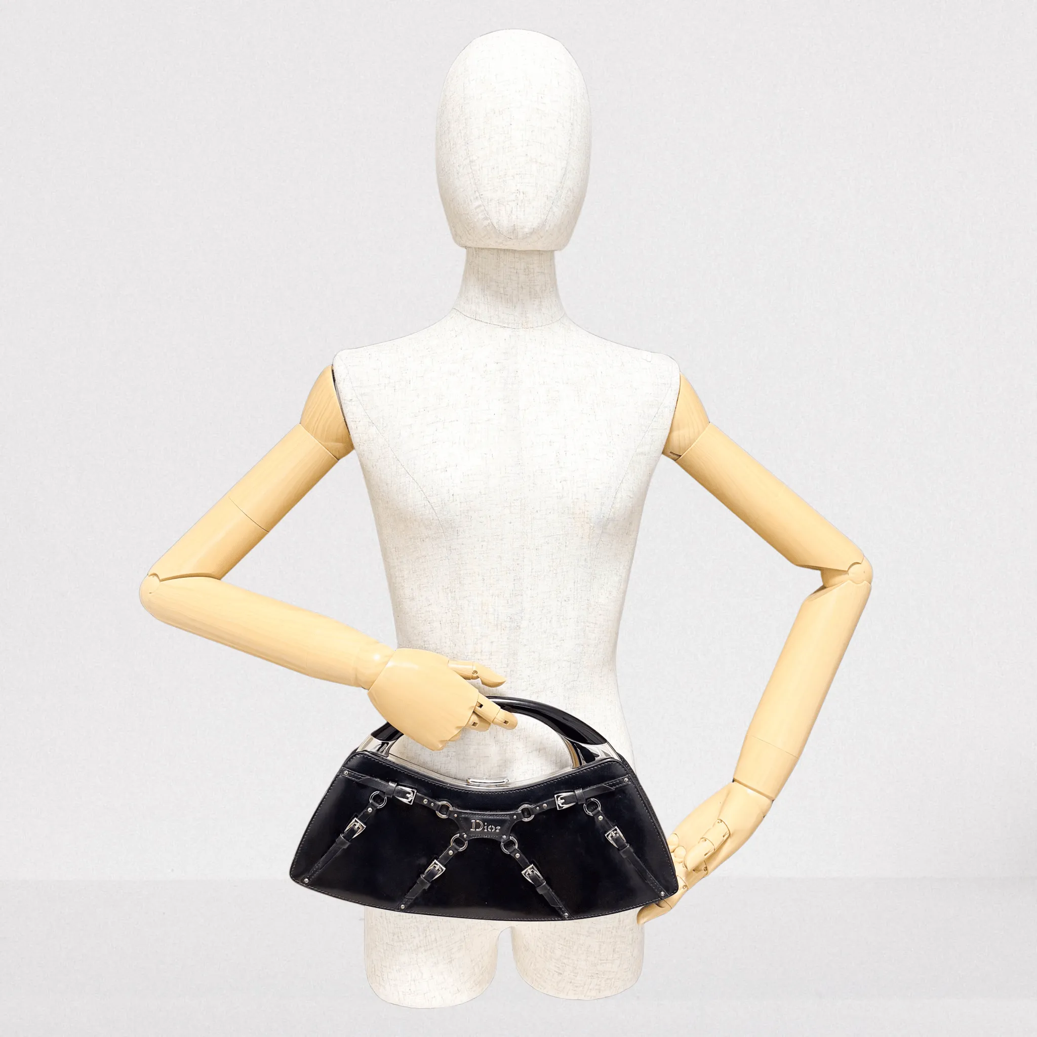 Punk Series Black Clutch Handbag