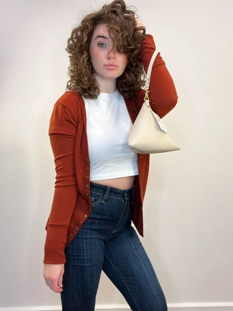 Pyramid Tassel Wristlet Bag