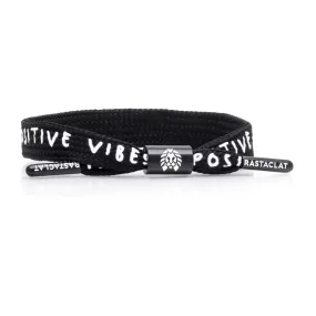 RASTACLAT POSITIVE VIBES BLACK WHITE - Single Lace Bracelet