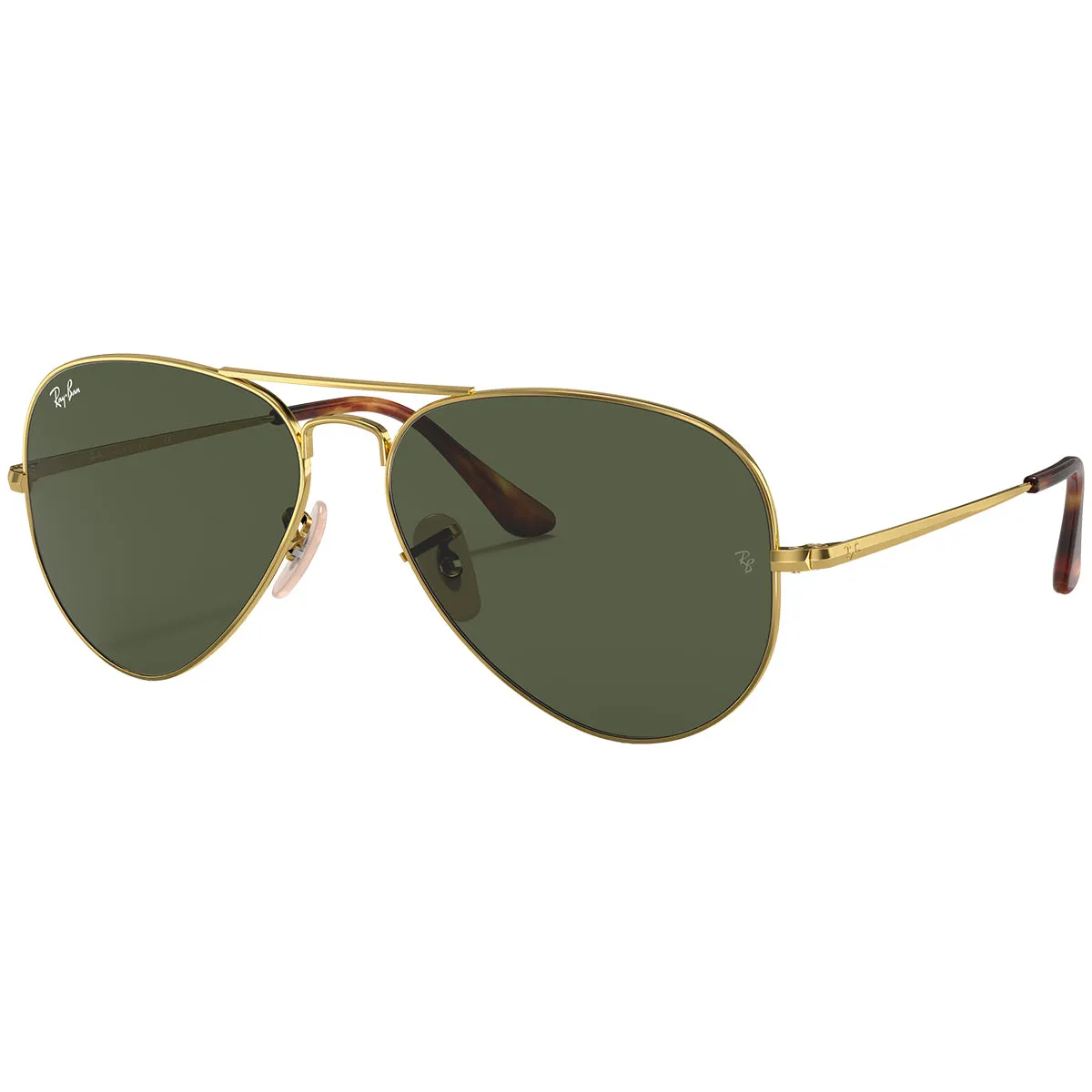 Ray-Ban Aviator Metal II Sunglasses - Polished Gold/Green