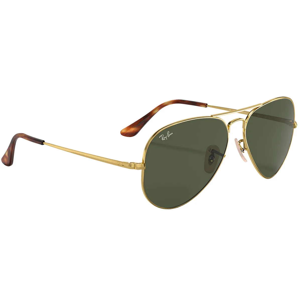 Ray-Ban Aviator Metal II Sunglasses - Polished Gold/Green