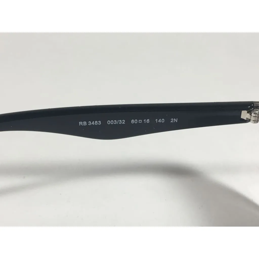 Ray-Ban Navigator Pilot Sunglasses Silver And Black Frame Gray Gradient Lens RB3483 003/32