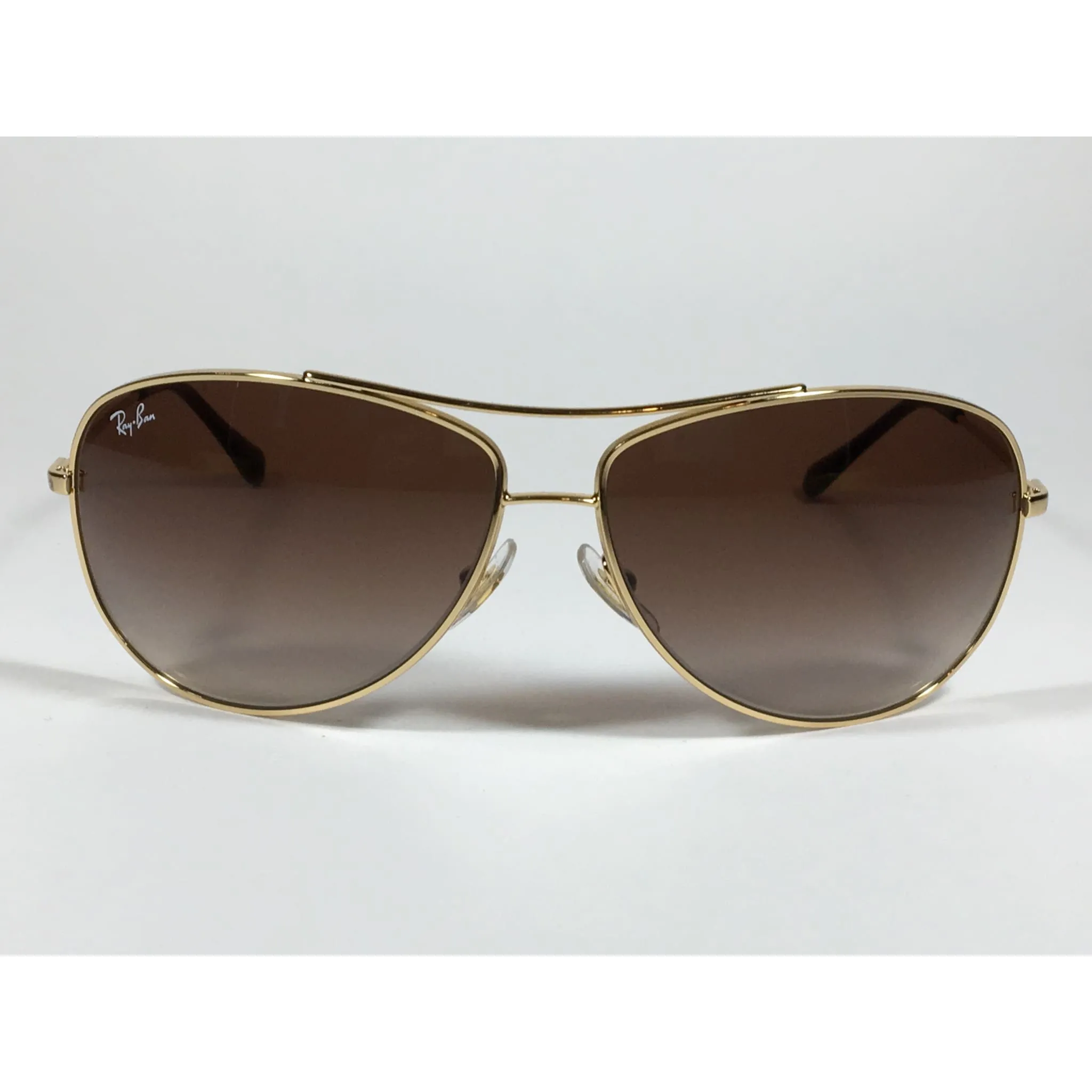 Ray-Ban RB3293 001/13 Highstreet Aviator Sunglasses Gold Frame Brown Gradient Lens