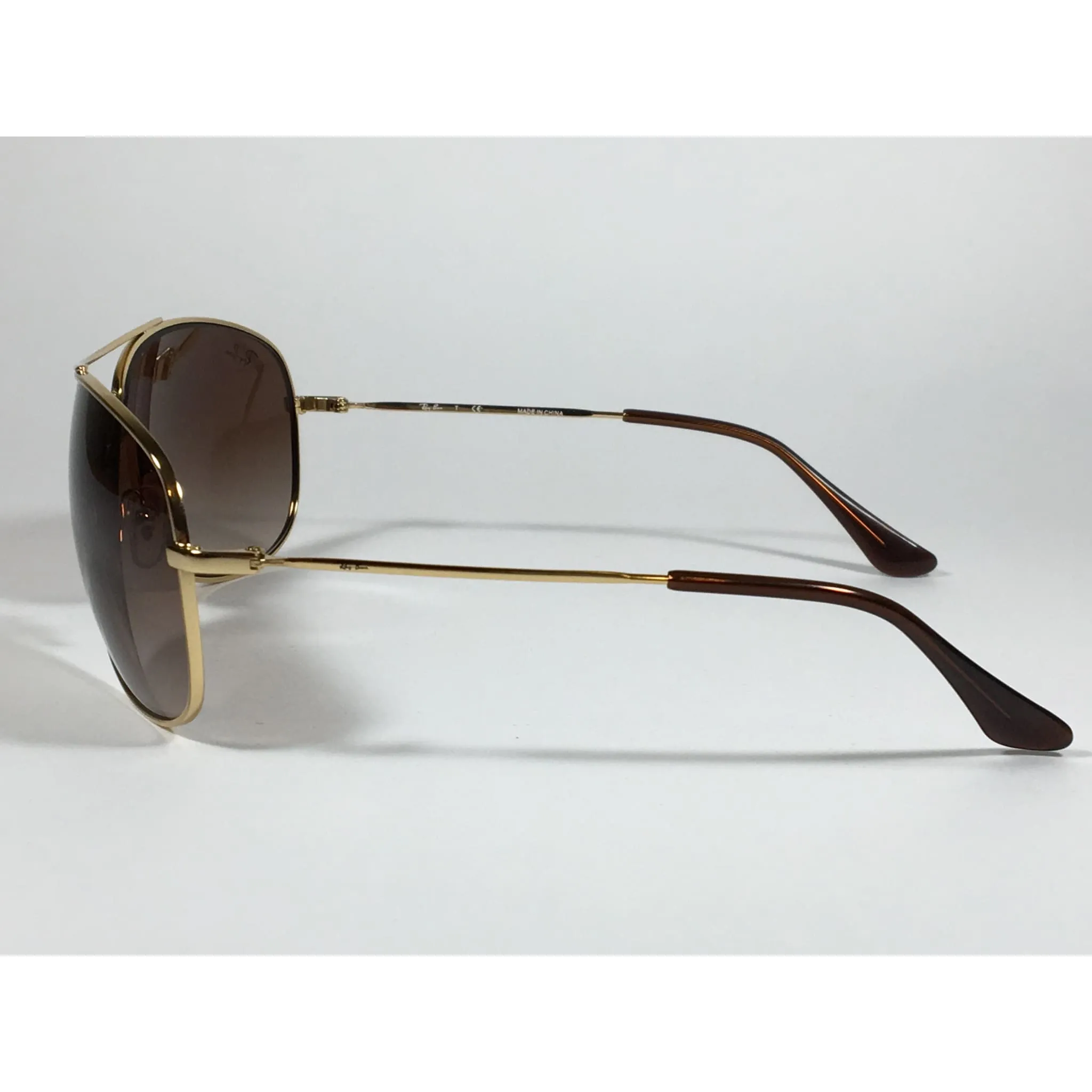 Ray-Ban RB3293 001/13 Highstreet Aviator Sunglasses Gold Frame Brown Gradient Lens