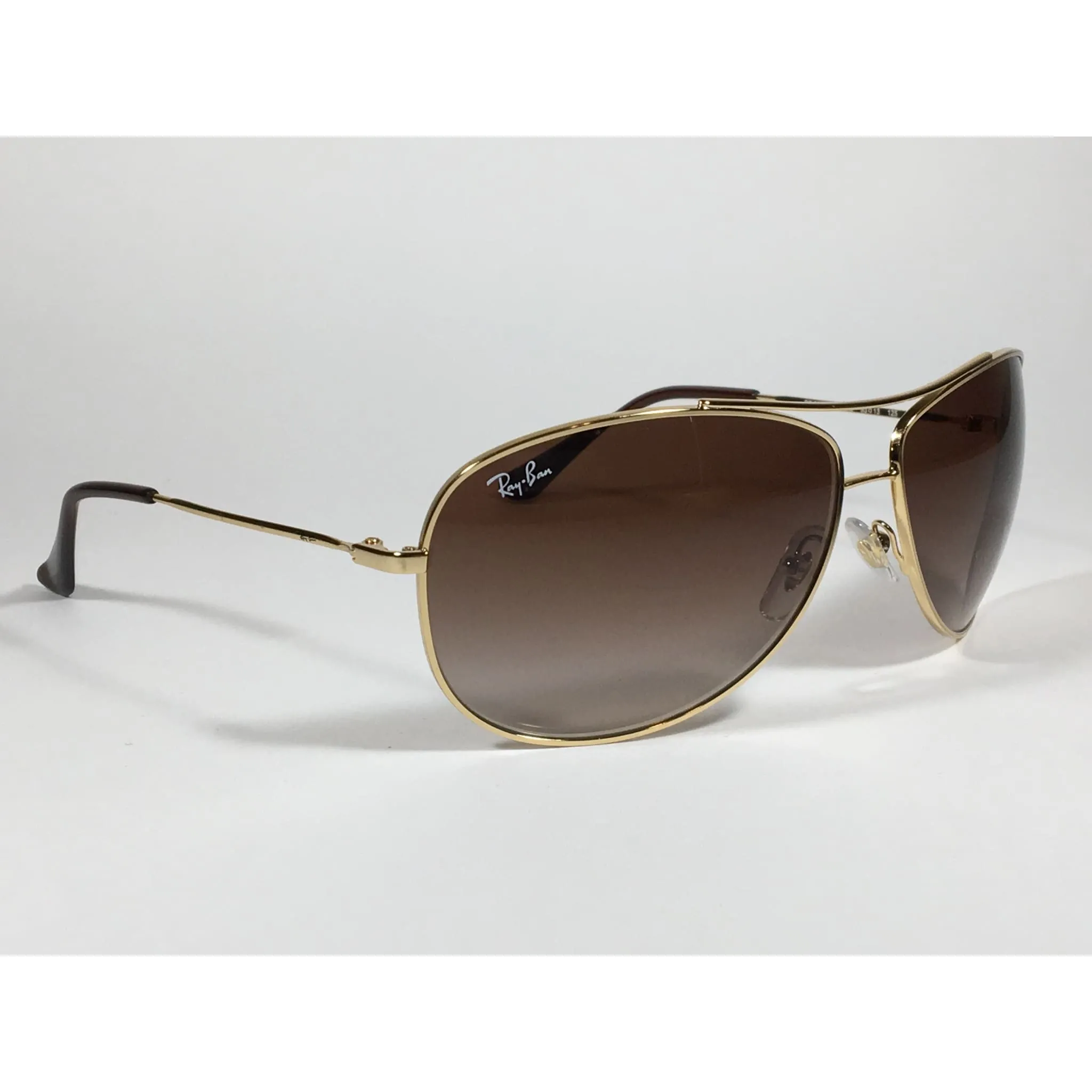 Ray-Ban RB3293 001/13 Highstreet Aviator Sunglasses Gold Frame Brown Gradient Lens