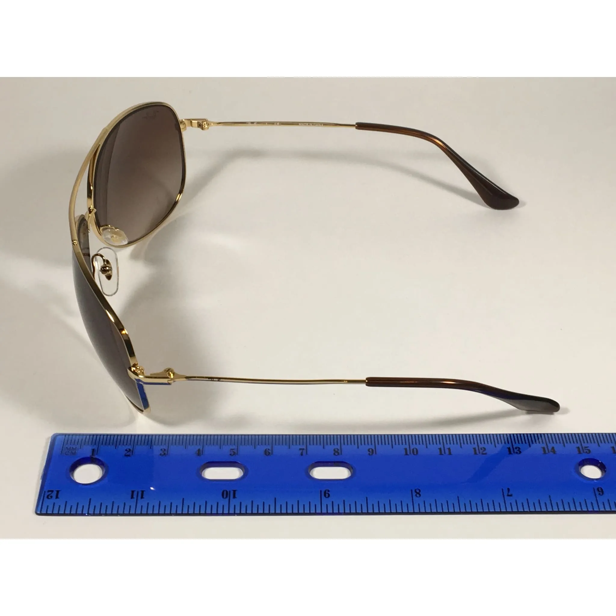 Ray-Ban RB3293 001/13 Highstreet Aviator Sunglasses Gold Frame Brown Gradient Lens