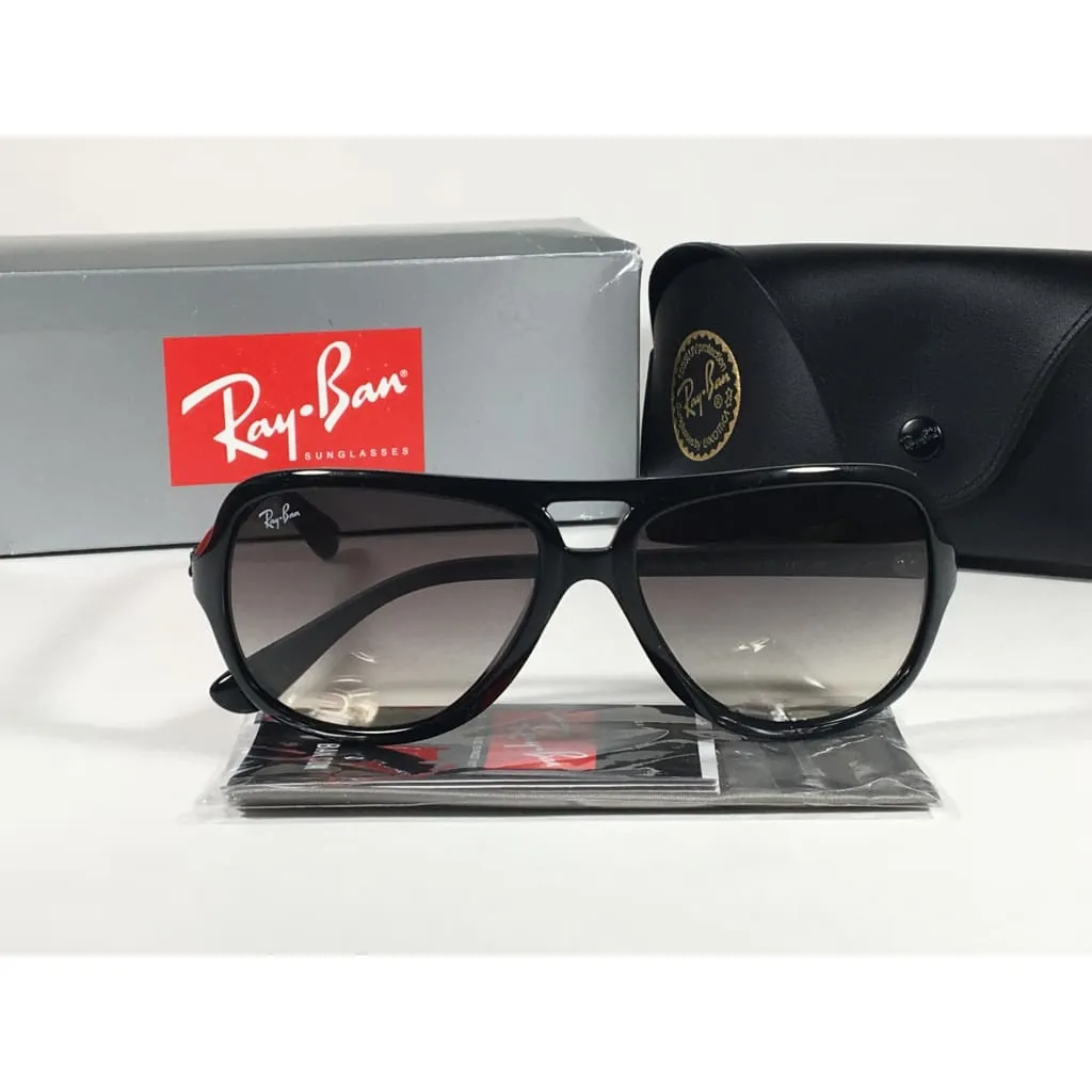 Ray-Ban Turbo Aviator Sunglasses Black Gray Gradient RB4162 601/32 59mm