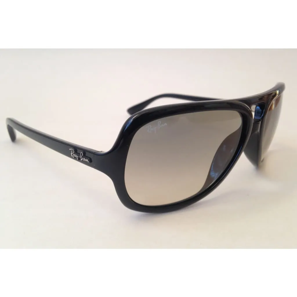 Ray-Ban Turbo Aviator Sunglasses Black Gray Gradient RB4162 601/32 59mm