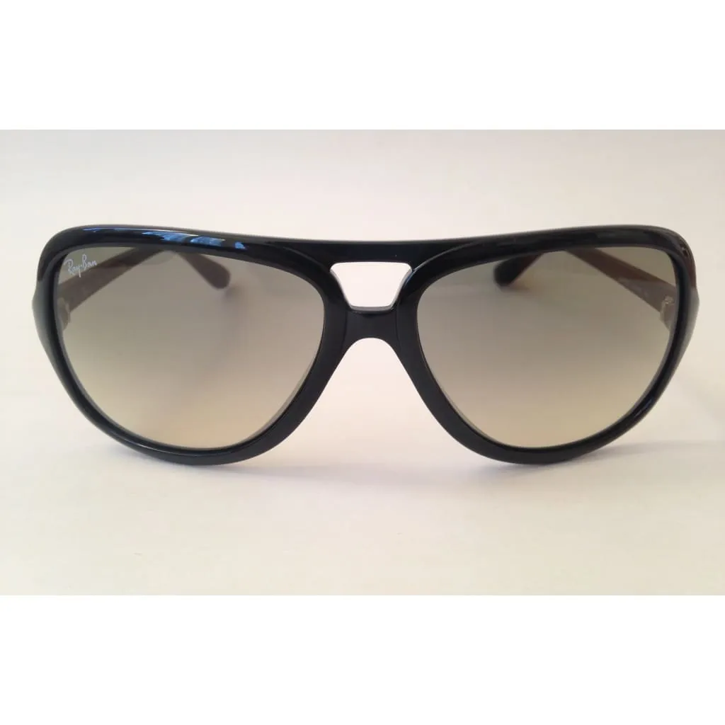 Ray-Ban Turbo Aviator Sunglasses Black Gray Gradient RB4162 601/32 59mm
