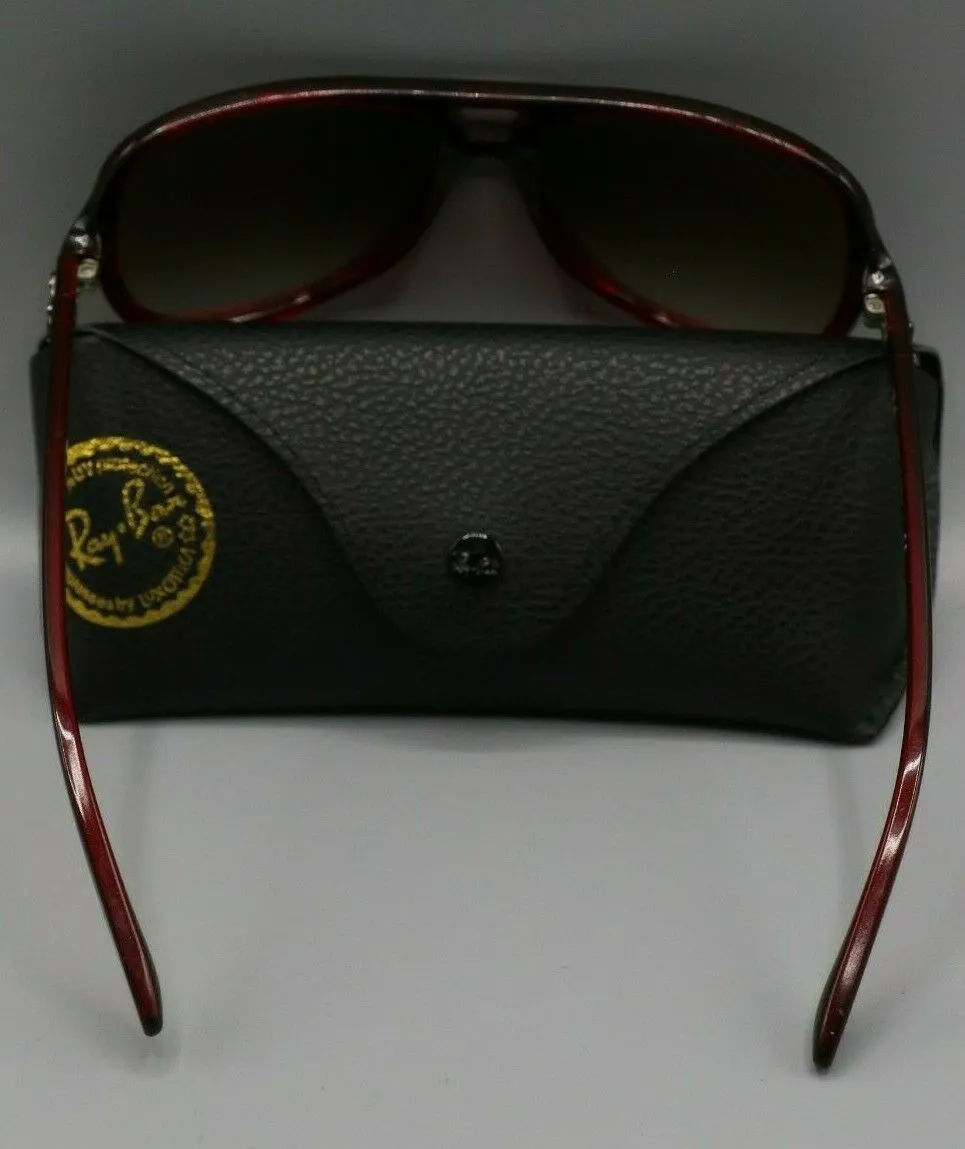 Ray-Ban Turbo Aviator Sunglasses Brown Nylon Frame Brown Gradient Lens RB4162