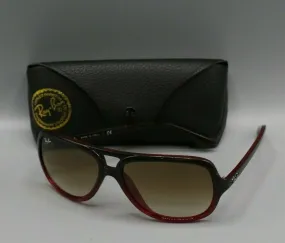 Ray-Ban Turbo Aviator Sunglasses Brown Nylon Frame Brown Gradient Lens RB4162