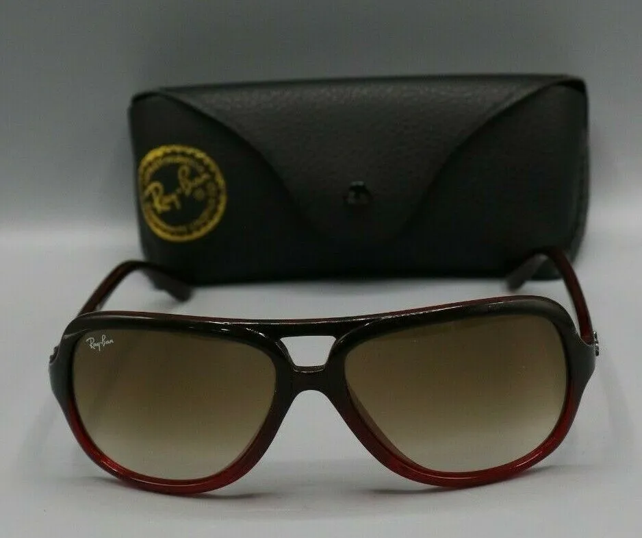 Ray-Ban Turbo Aviator Sunglasses Brown Nylon Frame Brown Gradient Lens RB4162