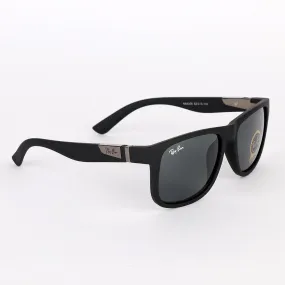 Ray-Ban Wayfarer Side Silver Crested Black Sunglasses
