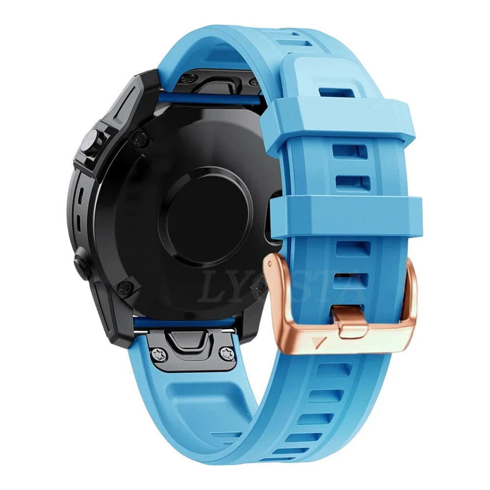 Replacement Rose Gold Silicone QuickFit Compatible Watch Straps