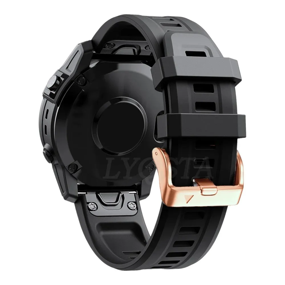 Replacement Rose Gold Silicone QuickFit Compatible Watch Straps