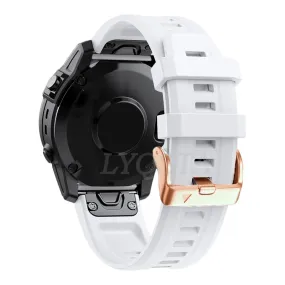Replacement Rose Gold Silicone QuickFit Compatible Watch Straps