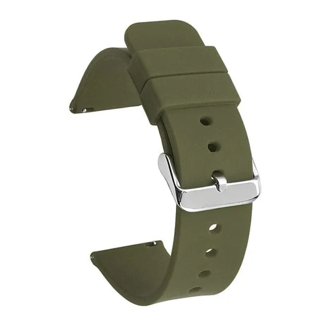 Replacement Silicone Watch Straps compatible with Universal 12mm Straps
