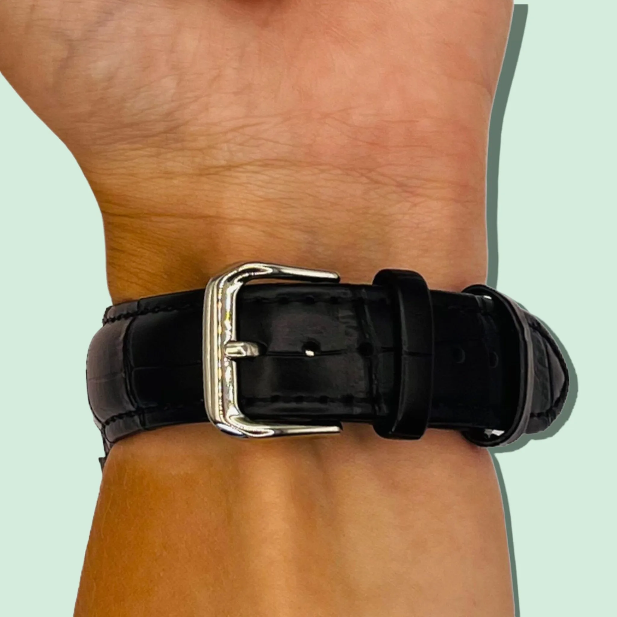 Replacement Snakeskin Leather Watch Straps compatible with Huawei Band 8