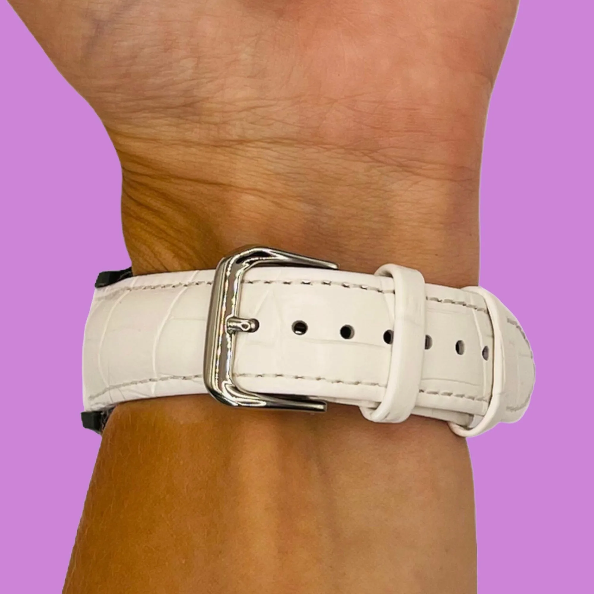 Replacement Snakeskin Leather Watch Straps compatible with Huawei Band 8